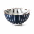 Bol 1000 ml en céramique bleu marine blanc 18 cm à motifs graphiques