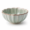 Bol 15 cm en céramique vert céladon style côtelé pour repas