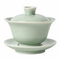 Gaiwan en céramique vert céladon 150 ml avec soucoupe et couvercle