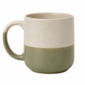 Mug en céramique 350 ml diamètre 9 cm hauteur 9.5 cm vert crème bicolore