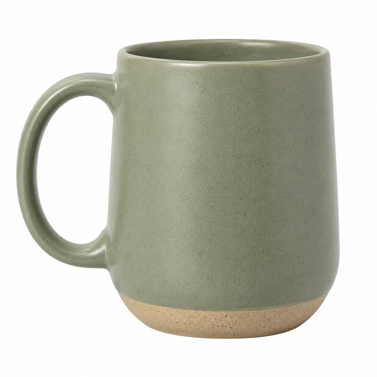 Mug en céramique 450 ml vert sauge style naturel avec anse