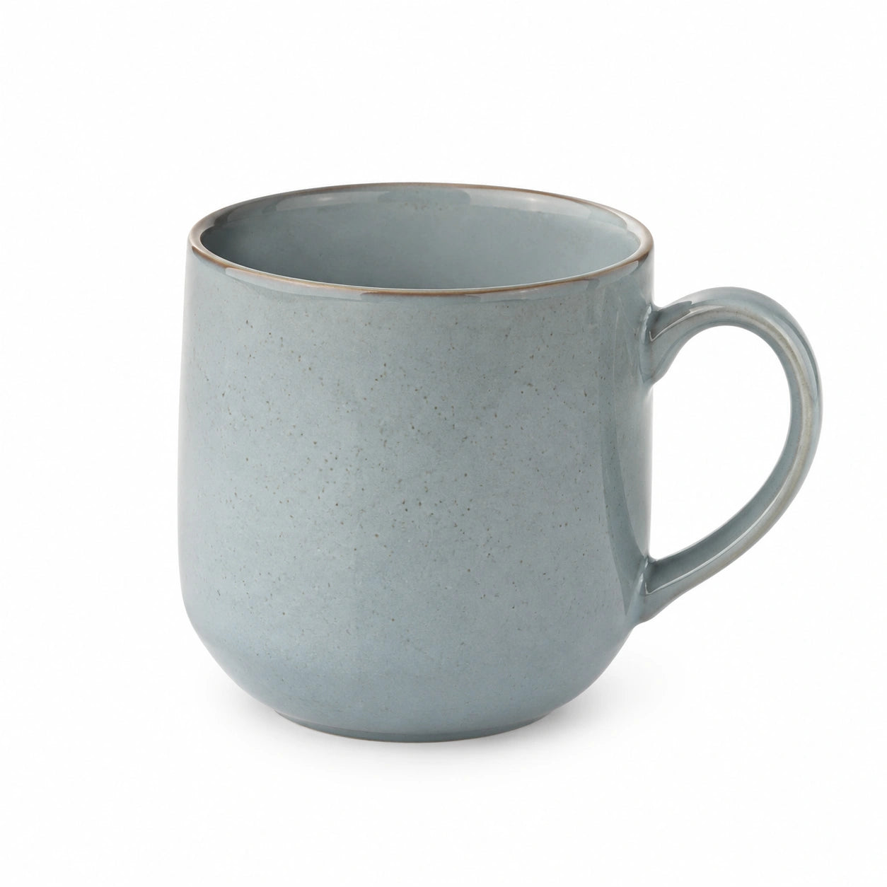 Mug 350 ml en céramique bleu gris à anse style épuré
