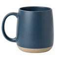 Mug 450 ml en céramique bleu marine style artisanal pour boissons chaudes et froides