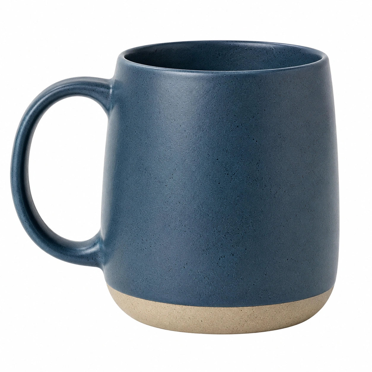Mug 450 ml en céramique bleu marine style artisanal pour boissons chaudes et froides